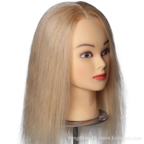 100% 613 human hair training head for hairdressers